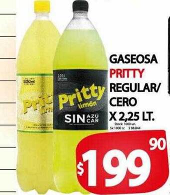 Supermercados Mariano Max Gaseosa pritty regular cero oferta
