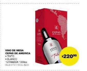 Atomo Conviene Vino de mesa cepas de america oferta