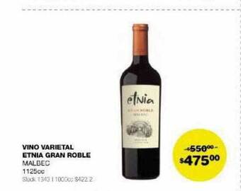 Atomo Conviene Vino varietal etnia gran roble oferta