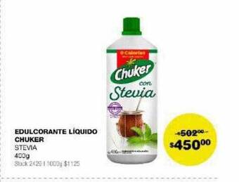 Atomo Conviene Edulcorante liquido chuker stevia oferta