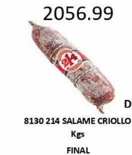 Hipermay 214 salame criollo oferta