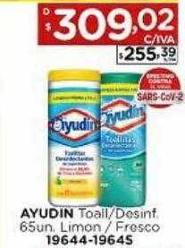 Hipermay Ayudin toall desinf limon fresco oferta