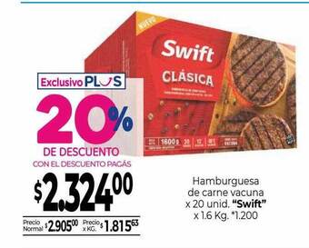 La Anonima Hamburguesa de carne vacuna oferta