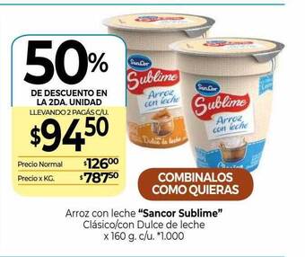 La Anonima Arroz con leche oferta