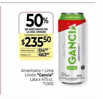 Americano + lima limón