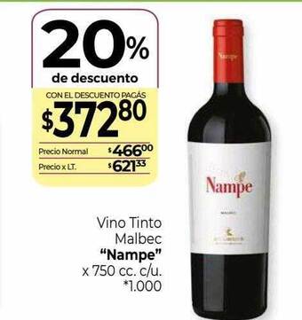 La Anonima Vino tinto malbec oferta