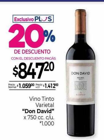 La Anonima Vino tinto varietal oferta