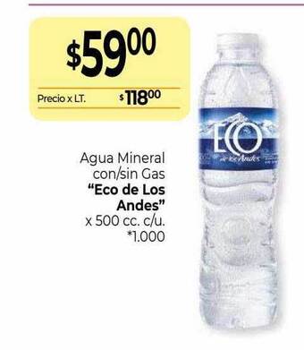 La Anonima Agua mineral con sin gas oferta