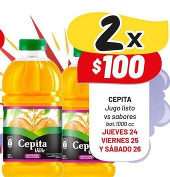 Almacor Cepita Jugo Listo Vs Sabores 1000cc oferta