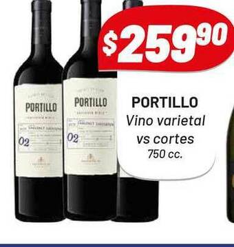 Almacor Portillo Vino Varietal Vs Cortes 750cc oferta