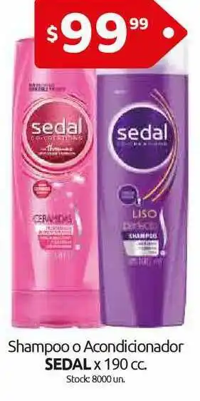 Cordiez Sedal Shampoo O Acondicionador x 190cc oferta