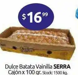 Cordiez Serra Dulce Batata Vainilla Cajón x 100gr oferta