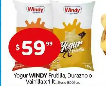 Windy Frutilla Durazno O Vainilla Yogur x 1lt