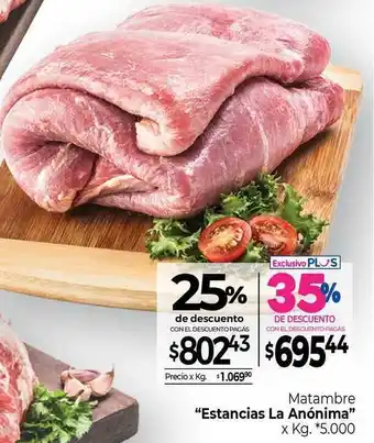 La Anonima Estancias La Anónima Matambre oferta