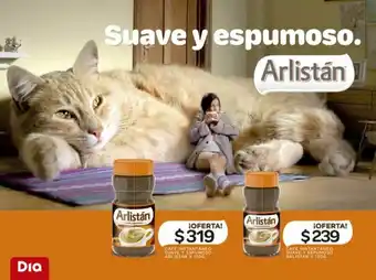 Supermercados DIA Arlistan Café Instantaneo Suave Y Espumoso x 170g oferta