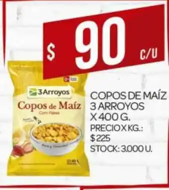 Supermercados DIA 3 Arroyos Copos De Maíz x 400g oferta