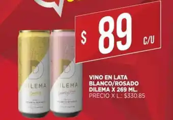 Supermercados DIA Dilema Vino En Lata Blanco Rosado x 269ml oferta