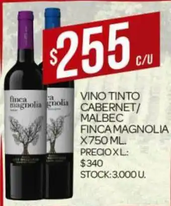 Supermercados DIA Finca Magnolia Vino Tinto Cabernet Malbec x 750ml oferta