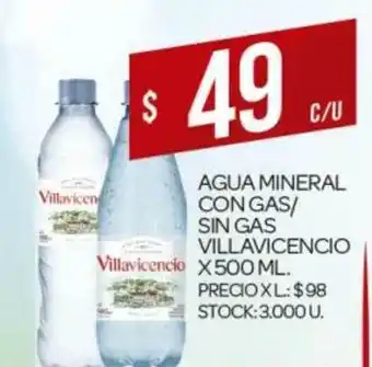 Supermercados DIA Villavicencio Agua Mineral Con Gas Sin Gas x 500ml oferta