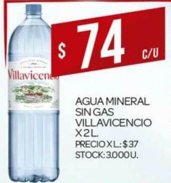 Supermercados DIA Villavicencio Agua Mineral Sin Gas x 2L oferta