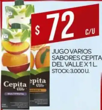 Supermercados DIA Cepita Del Valle Jugo Varios Sabores x 1L oferta