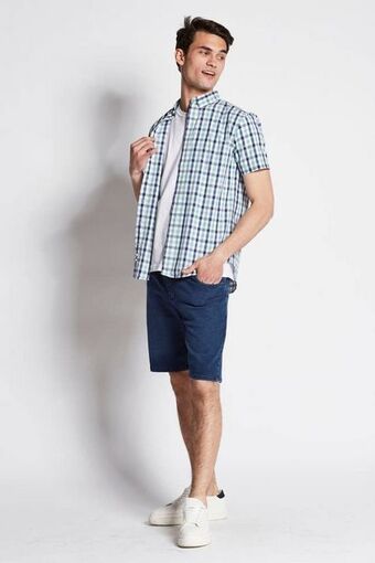 Macowens Camisa a cuadros verde oferta
