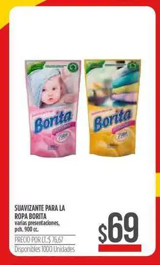 Supermercados Vea Borita Suavizante Para La Ropa 900cc oferta