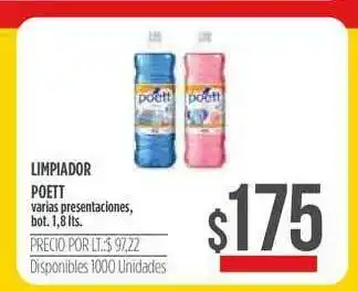 Supermercados Vea Poett Limpiador 1,8lts oferta