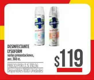 Supermercados Vea Lysoform Desinfectante 360cc oferta