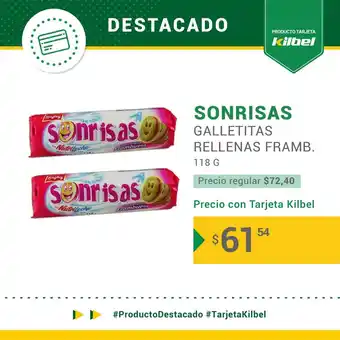 SONRISAS GALLETITAS RELLENAS FRAMB. 118 G