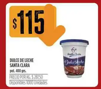 Supermercados Vea Santa Clara Dulce De Leche 400grs oferta