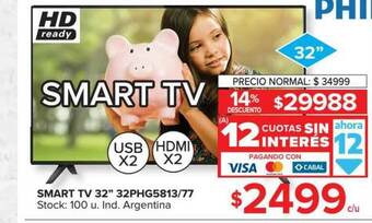 Carrefour Philips Smart Tv 32 oferta