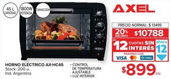 Carrefour Axel Horno Eléctrico AX-HC45 oferta