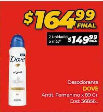 Diarco DOVE Desodorante Antit. Femenino x 89 Gr. oferta