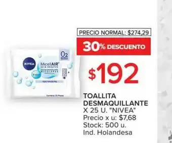 Carrefour Market Nivea Toallita Desmaquillante x 25u oferta