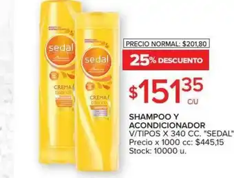 Carrefour Market Sedal Shampoo Y Acondicionador x 340cc oferta