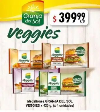 Diarco Medallones Granja Del Sol Veggies x 420g oferta