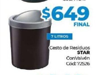 Diarco Star Cesto de Residuos oferta