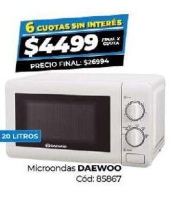 Diarco Daewoo Microondas oferta