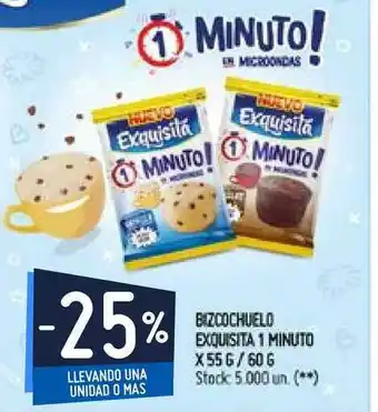 Walmart Exquisita 1 Minuto Bizcochuelo x 55g/ 60g oferta
