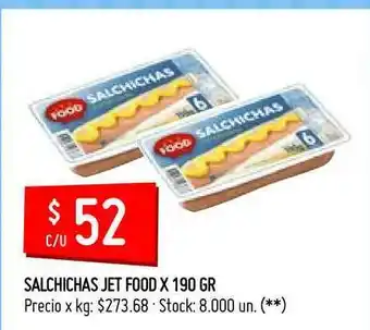 Jet Food Salchichas x 190gr