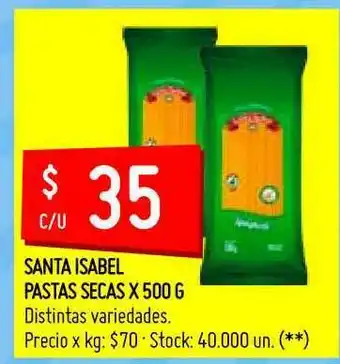 Walmart Santa Isabel Pastas Secas x 500g oferta