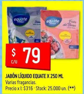 Walmart Equate Jabón Líquido x 250ml oferta