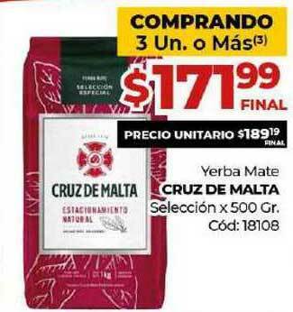 Diarco Cruz De Malta Yerba Mate Selección x 500gr oferta