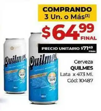 Diarco Quilmes Cerveza Lata x 473ml oferta