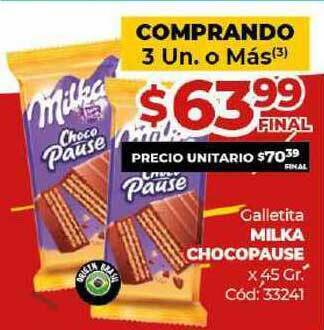 Diarco Milka Chocopause Galletita x 45gr oferta