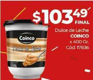 Diarco Coinco Dulce De Leche x 400gr oferta