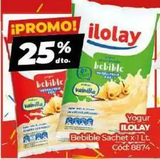 Diarco Ilolay Bebible Yogur Sachet x 1lt oferta
