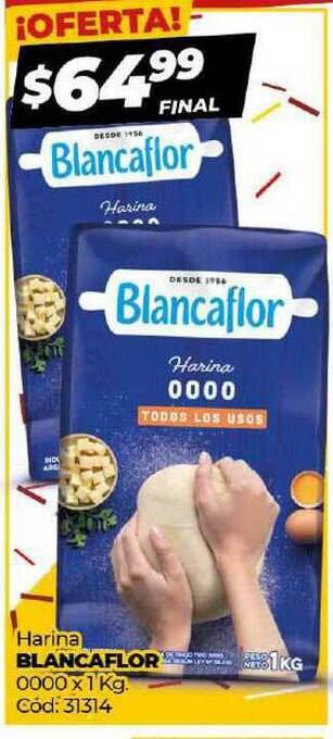 Diarco Blancaflor Harina 0000 x 1Kg oferta