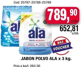 Maxiconsumo Jabon Polvo Ala x 3 kg oferta